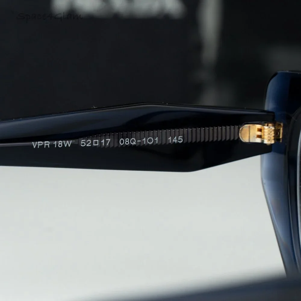 Prada Women Eyeglasses Blue Crystal Demo Cat Eye PR18WV 08Q1O1 BRAND NEW - Picture 5 of 7